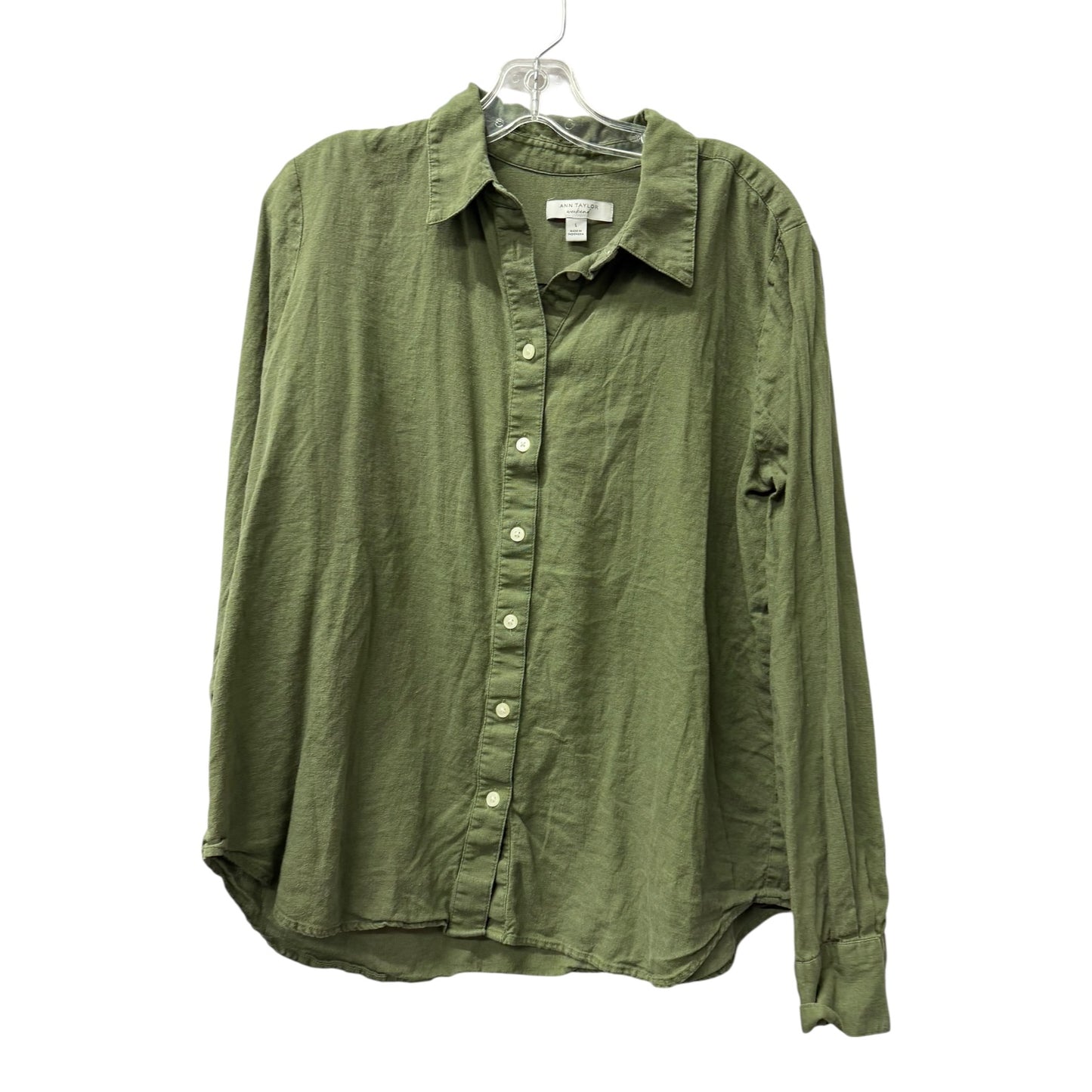Top Ls By Ann Taylor In Green, Size:L