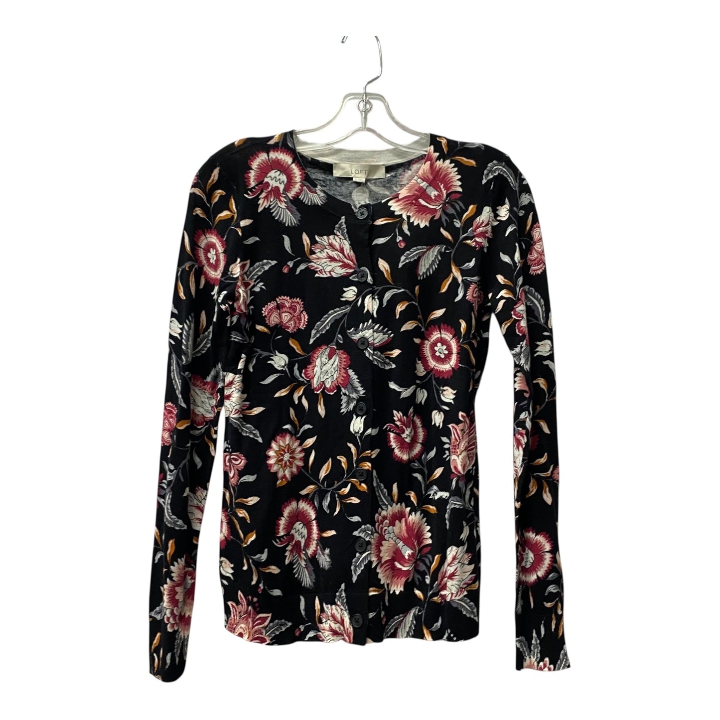 Sweater Cardigan By Loft In Black, Size:S