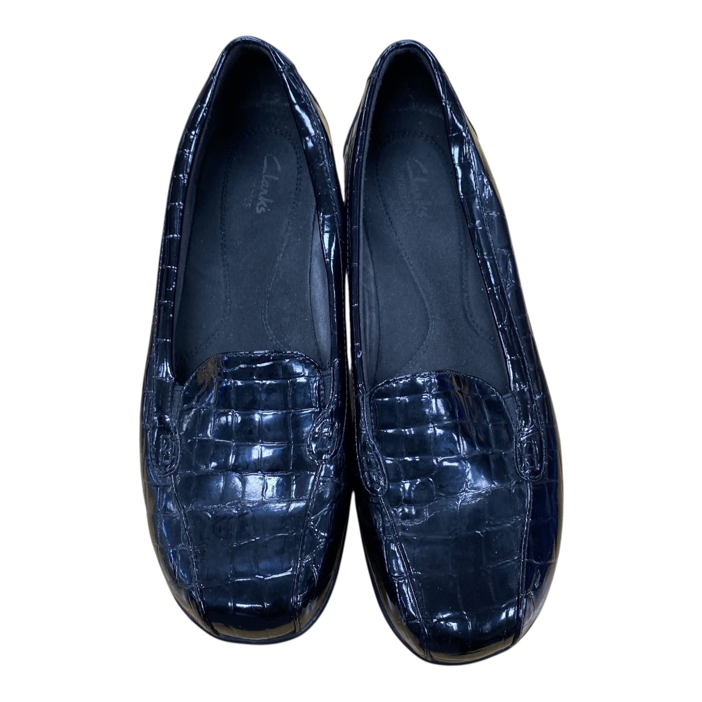 Shoes Flats By Clarks In Black, Size:9.5