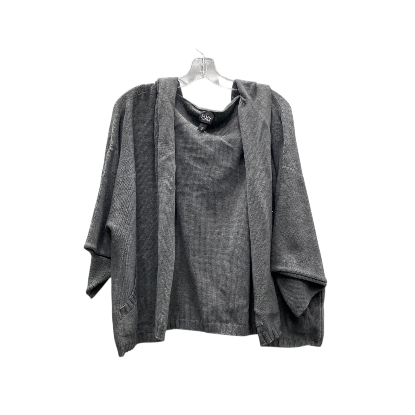 Sweater Cardigan By Eileen Fisher In Grey, Size:Xl