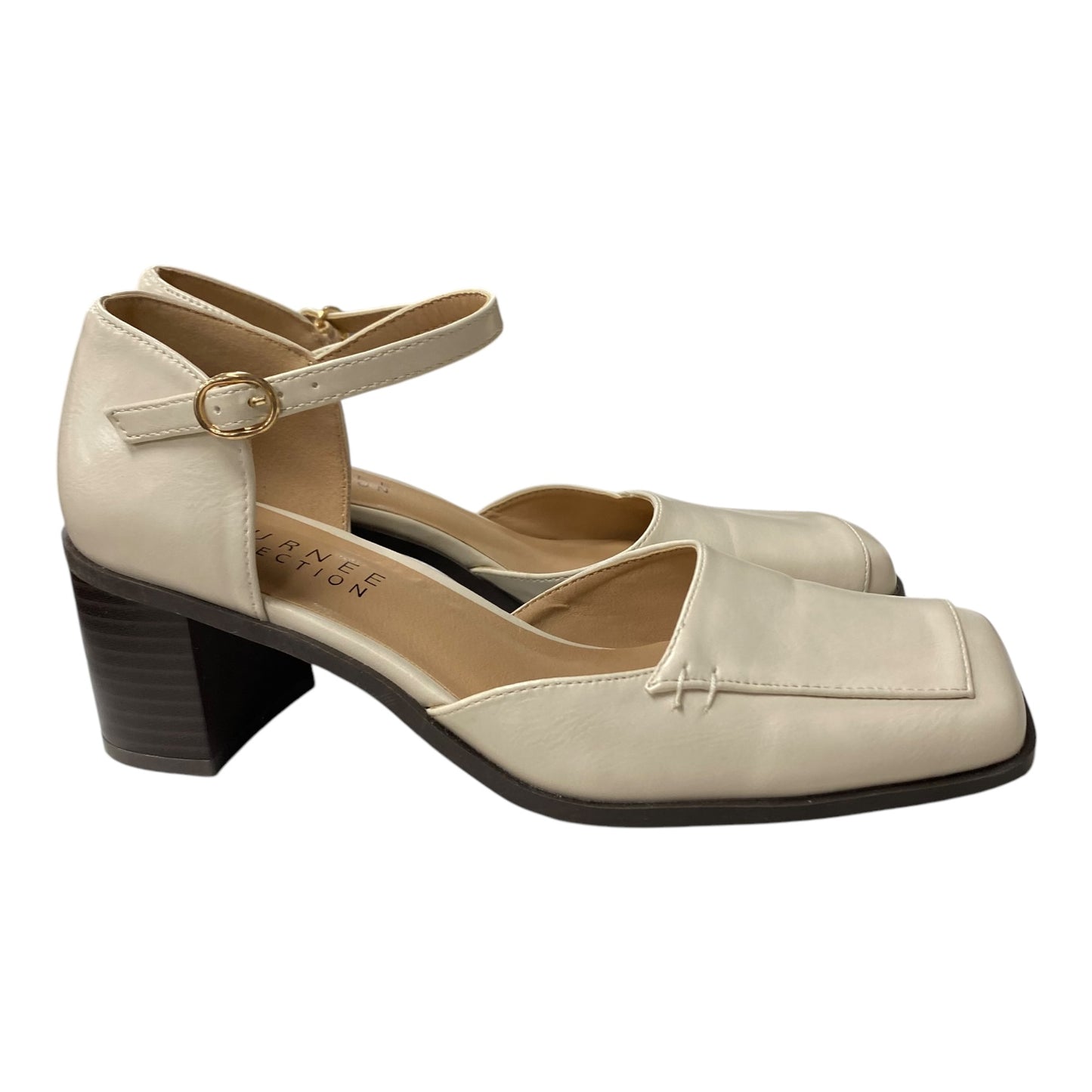 Shoes Heels Block By Journee In Tan, Size:9