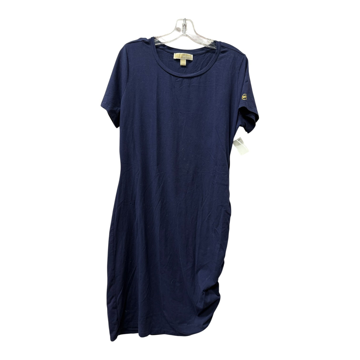 Dress Casual Midi By Michael By Michael Kors In Navy, Size:Xl Dress Casual Midi By Michael By Michael Kors In Navy, Size:Xl