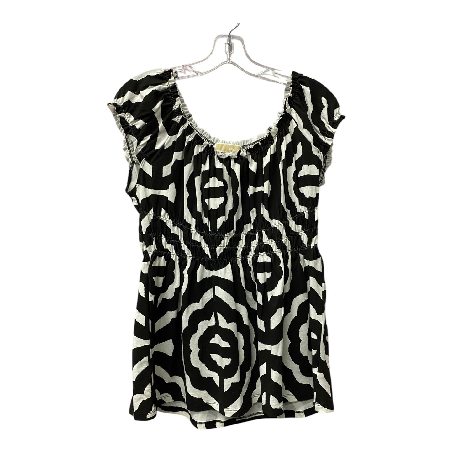 Top Ss By Michael By Michael Kors In Black & White, Size:Sp