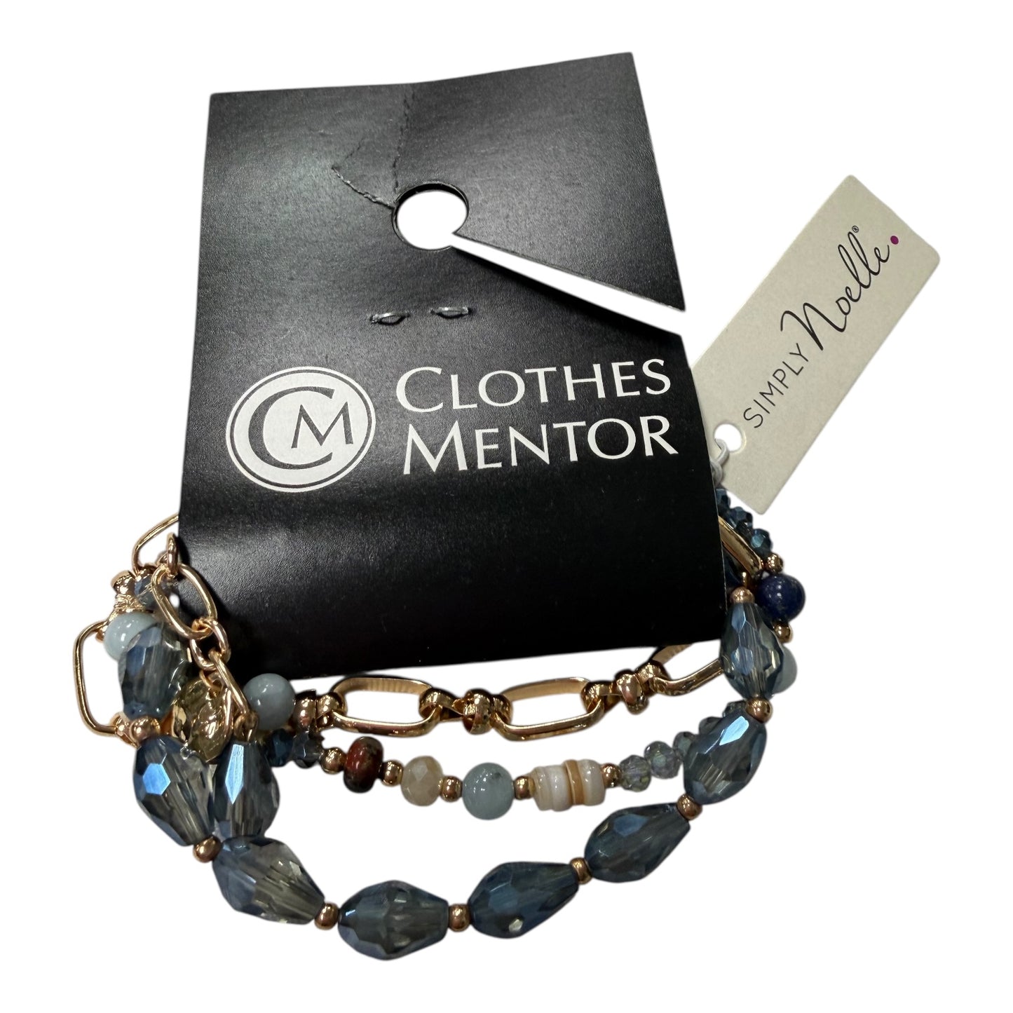 Bracelet Set By simply noelle In Blue & Gold, Size:03 Piece Set