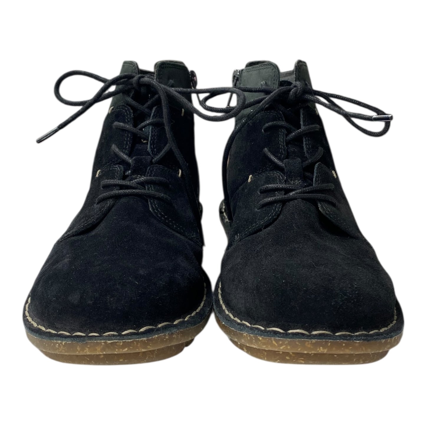Boots Ankle Flats By Clarks In Black, Size:8