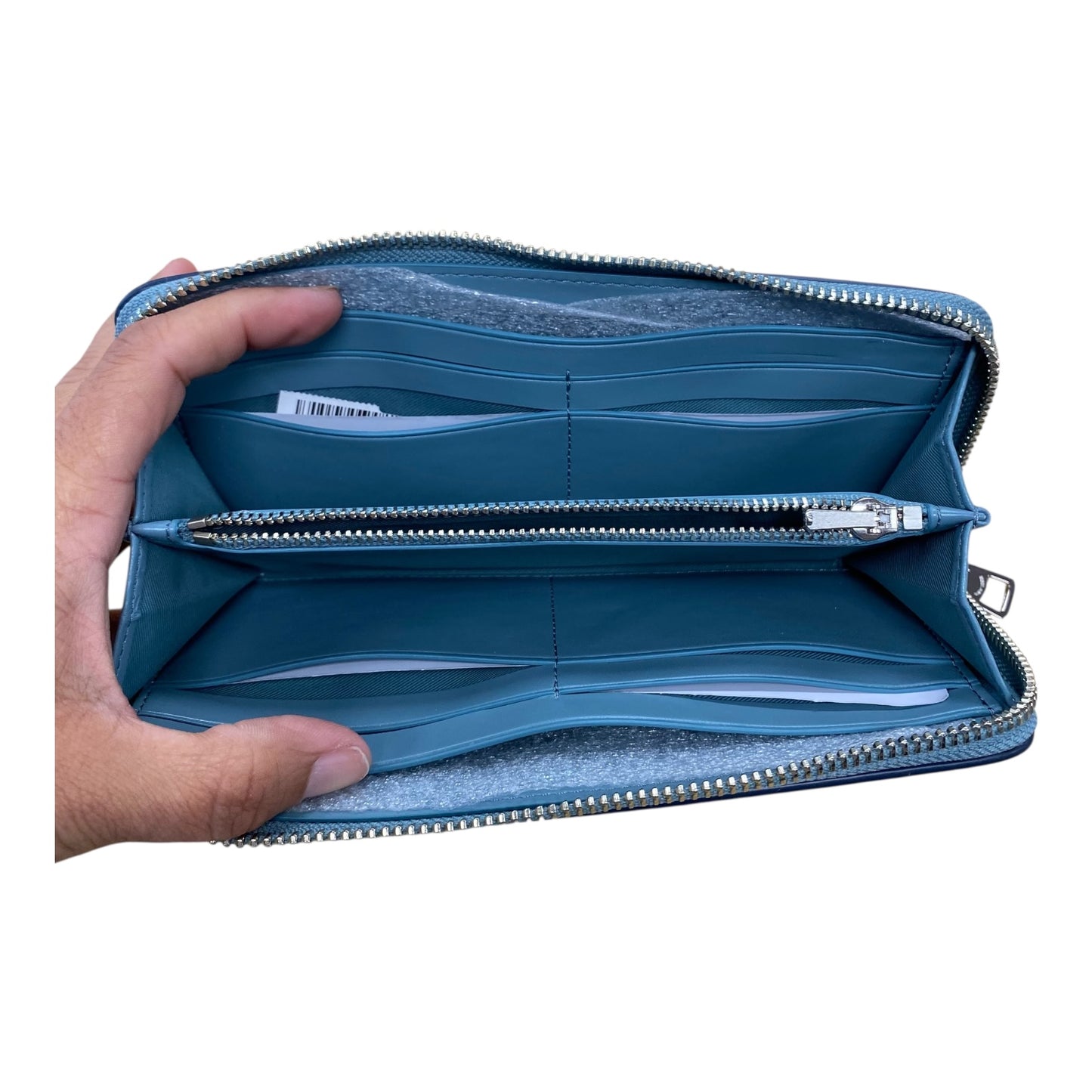 Wallet Designer By Coach In Blue, Size:Large