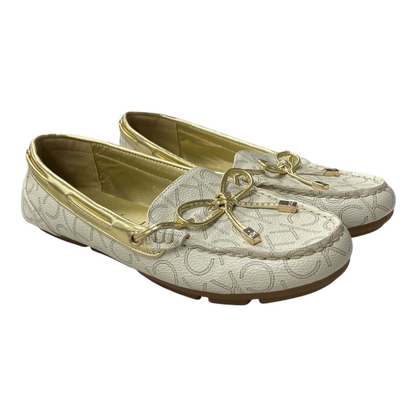 Shoes Flats By Calvin Klein In Beige, Size:6.5