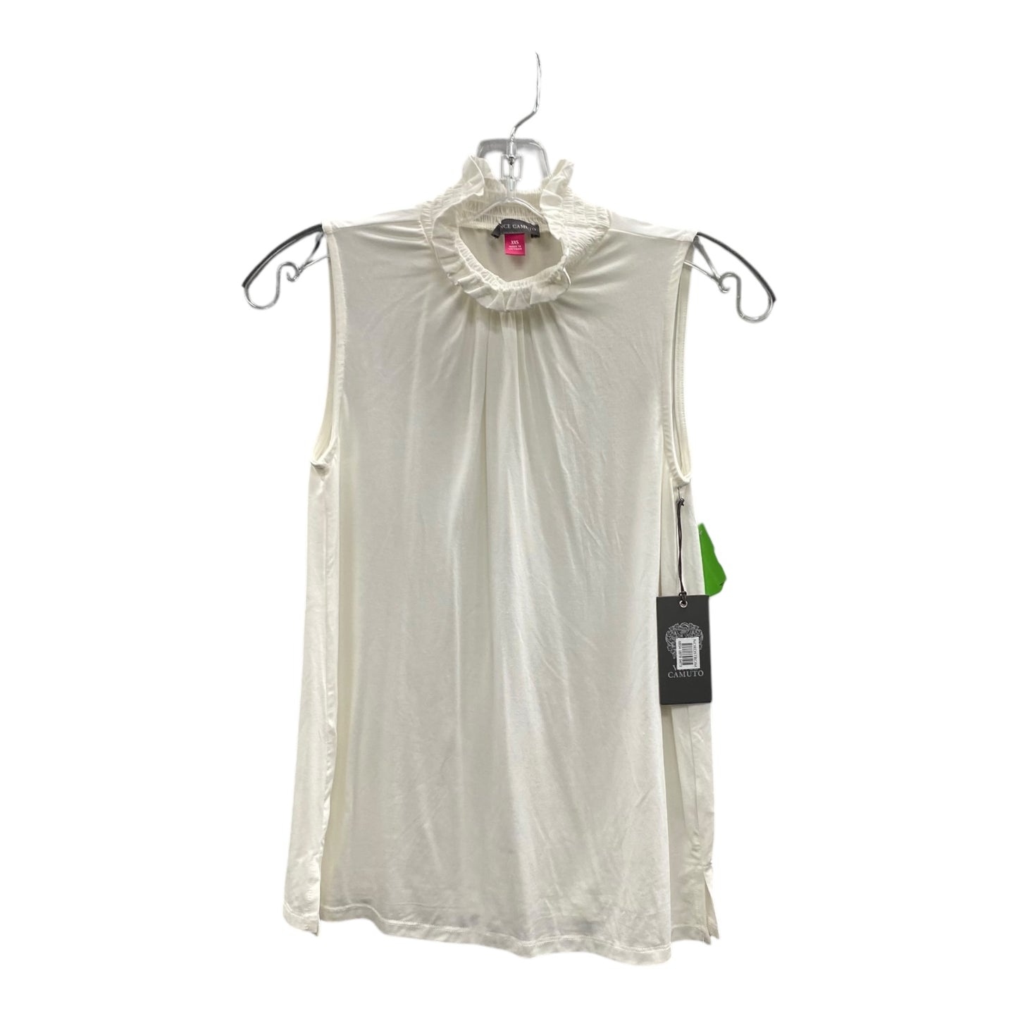 Top Sleeveless By Vince Camuto In White, Size:Xxs