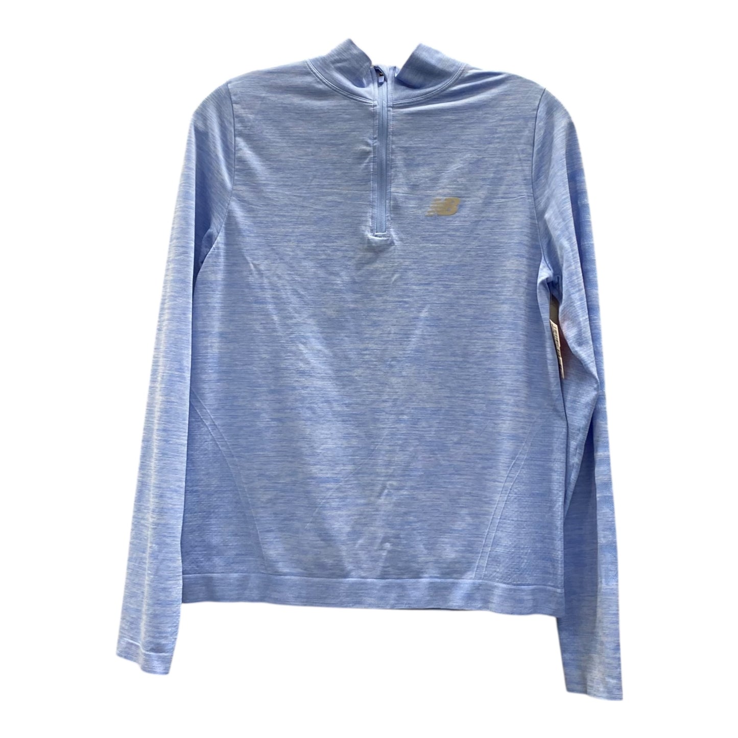 Athletic Top Ls Collar By New Balance In Blue, Size:L