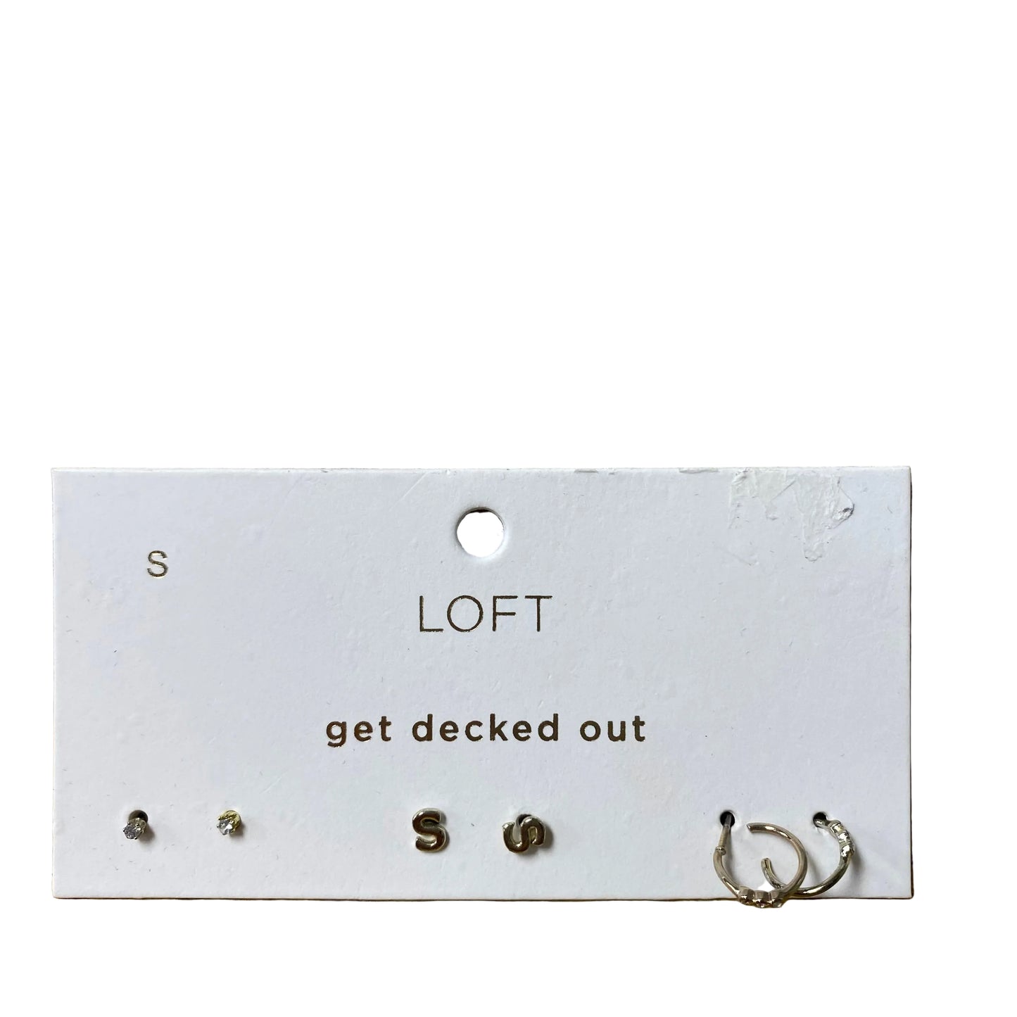 Earrings Stud By Loft In Gold, Size:03 Piece Set