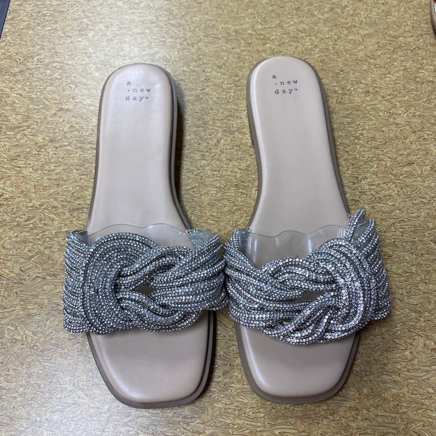 Sandals Flats By A New Day In Silver, Size:11