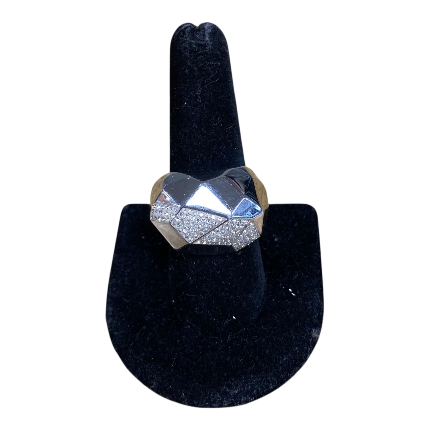 Ring Designer By Swarovski In Silver, Size:9