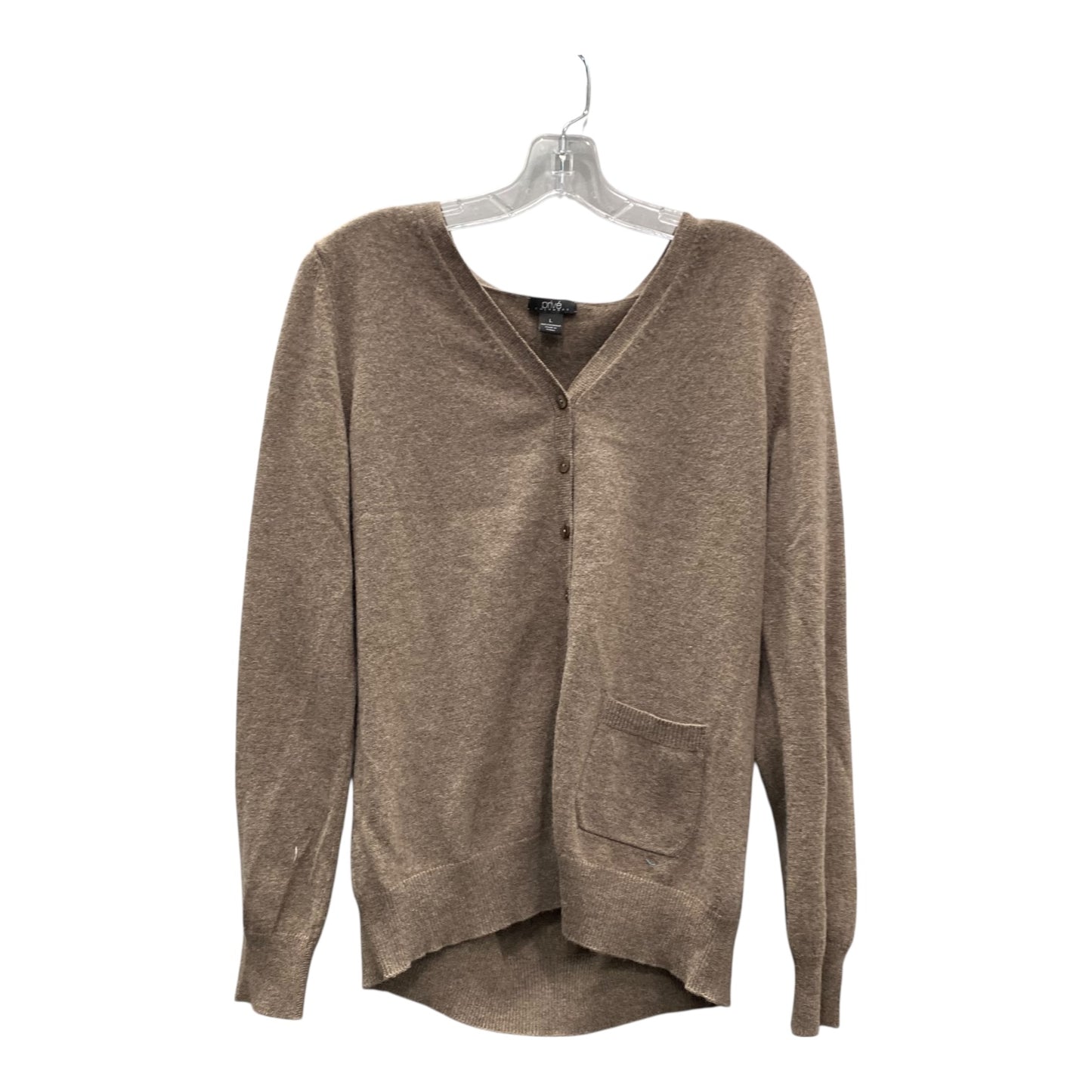 Sweater Cardigan Cashmere By Prive In Brown, Size:L