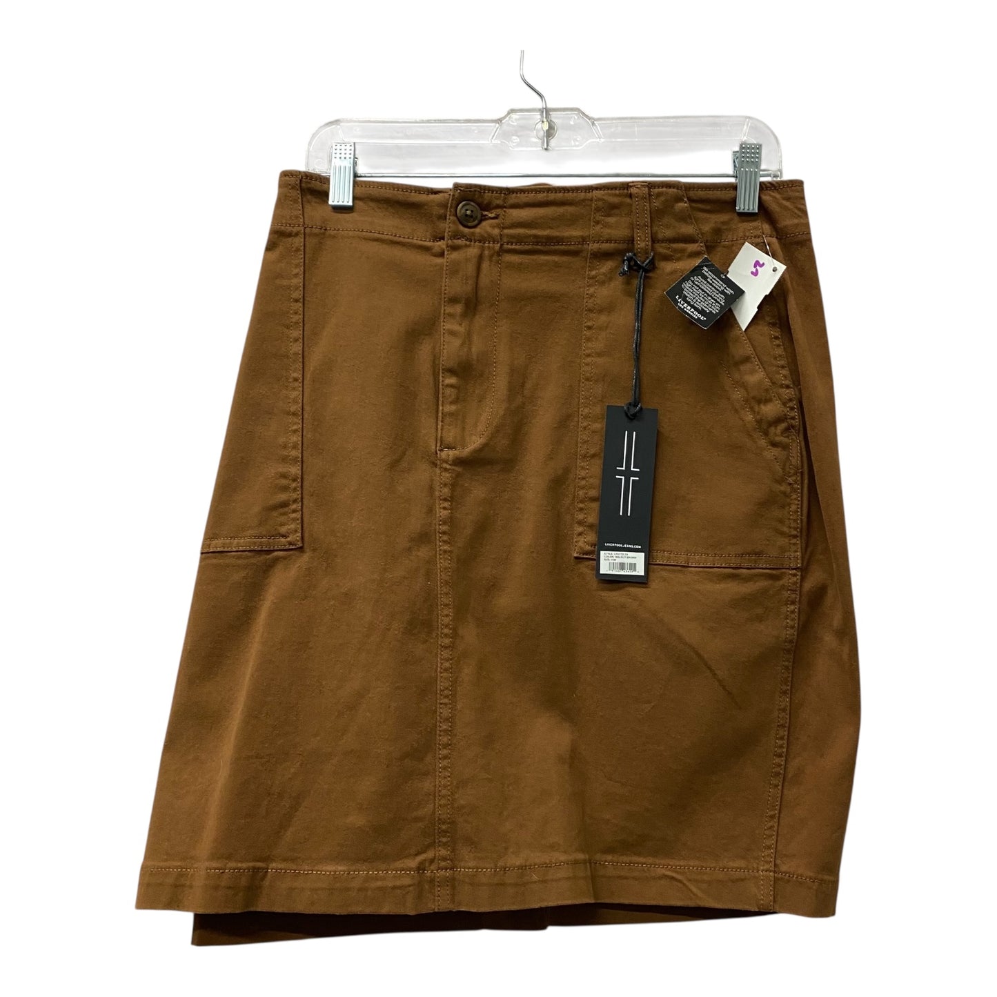 Skirt Mini & Short By Liverpool In Brown, Size:16