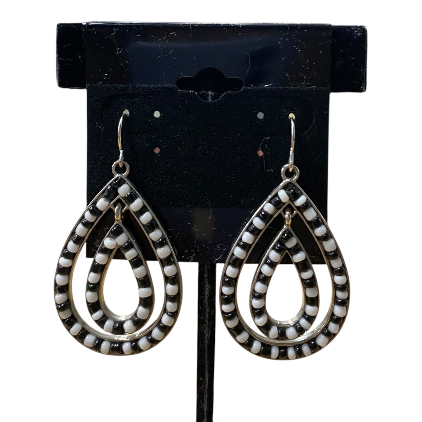 Earrings Dangle/Drop In Black & White