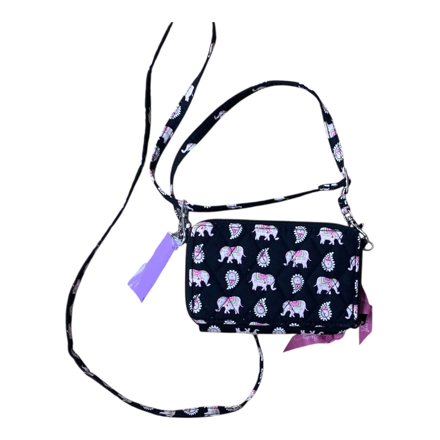 Crossbody By Vera Bradley In Black & Pink, Size:Small
