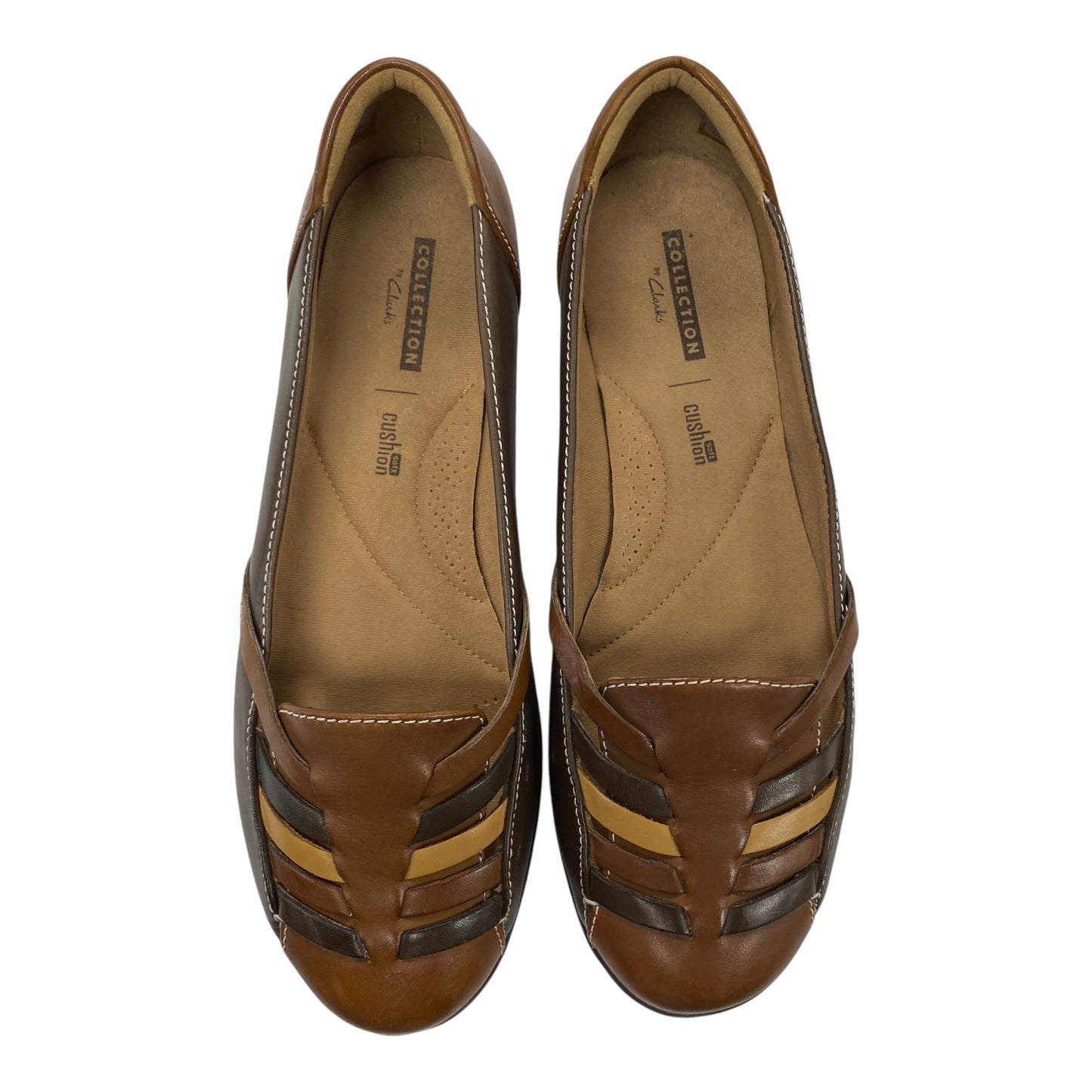 Shoes Flats By Clarks In Brown, Size:7.5
