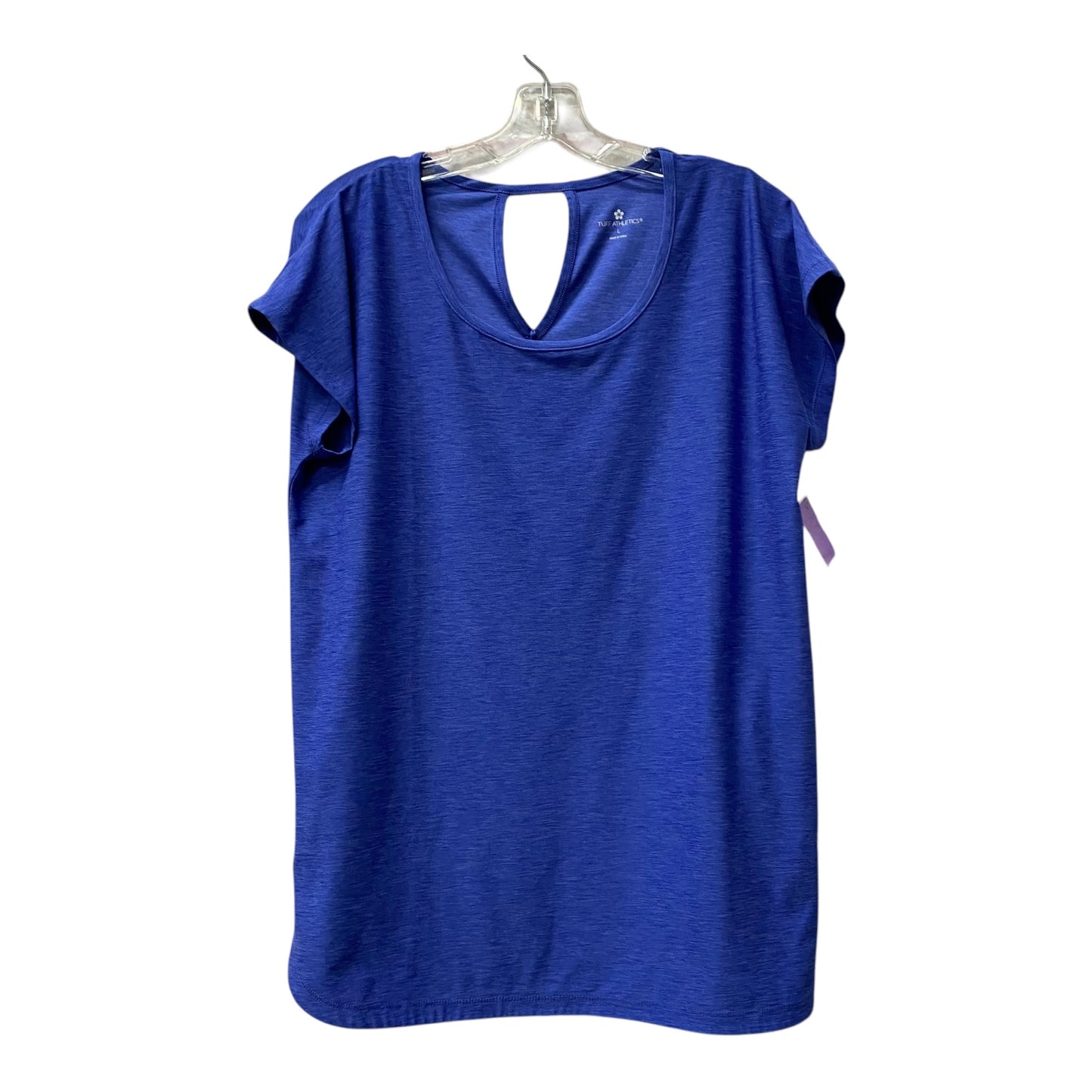 Athletic Top Ss By Tuff Athletics In Blue, Size:L