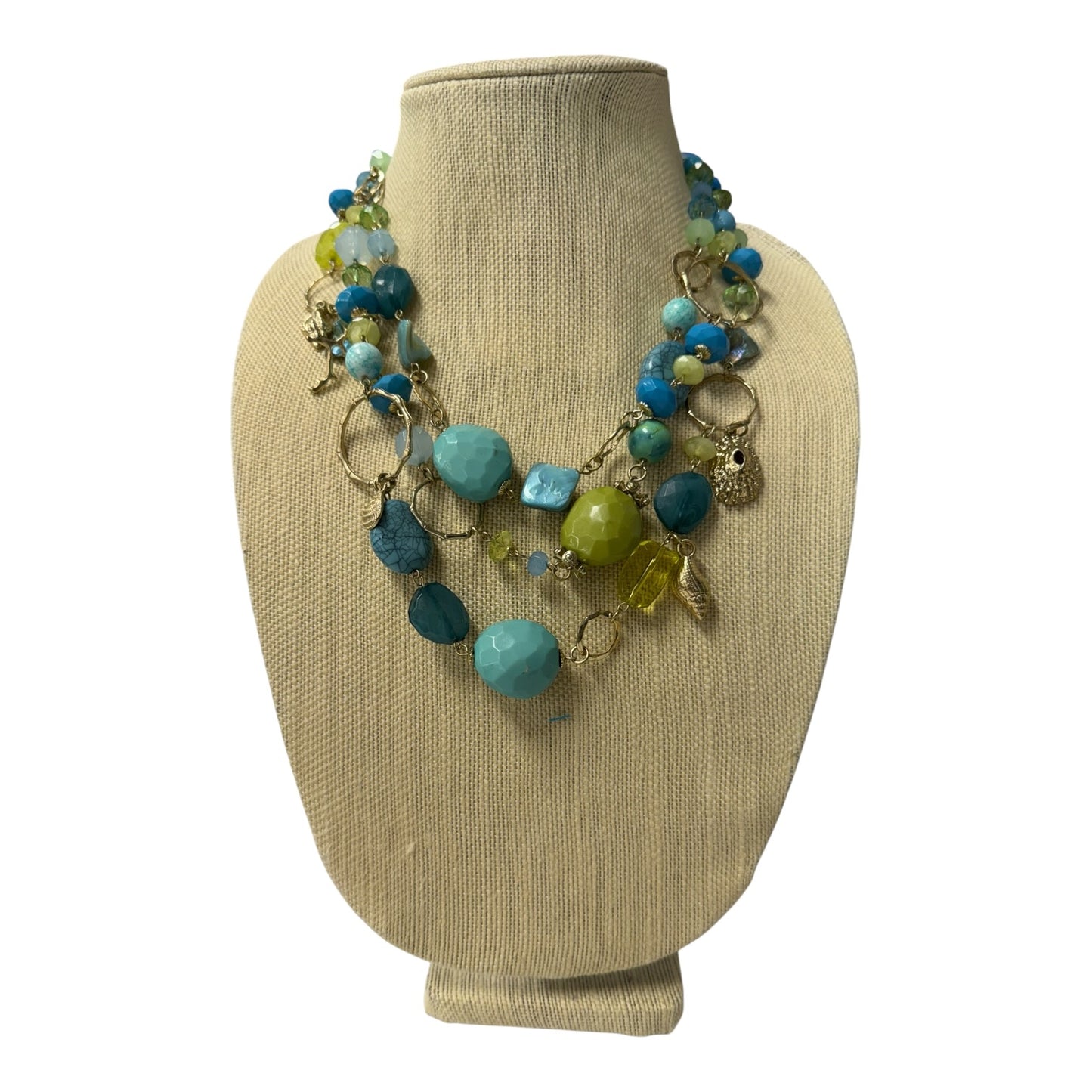 Necklace Choker & Collar By Chicos In Blue & Green