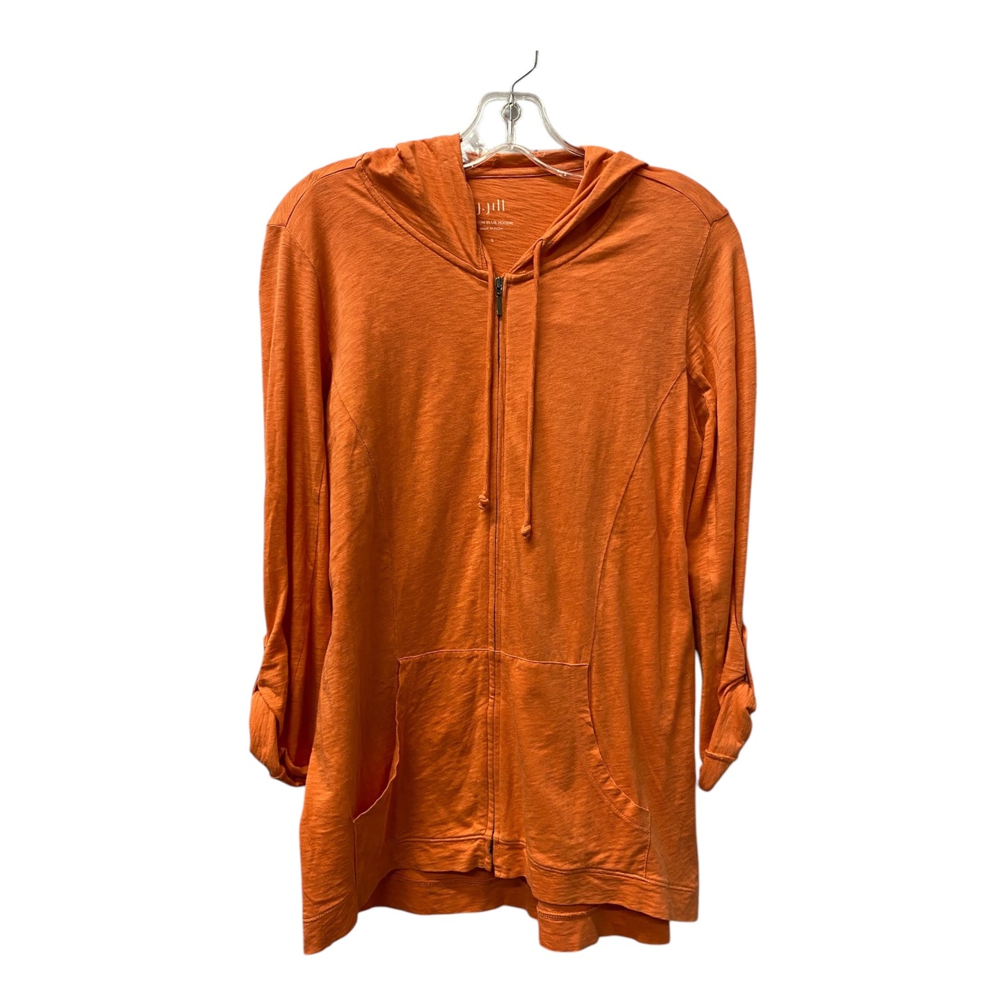Athletic Sweatshirt Hoodie By J. Jill In Orange, Size:S