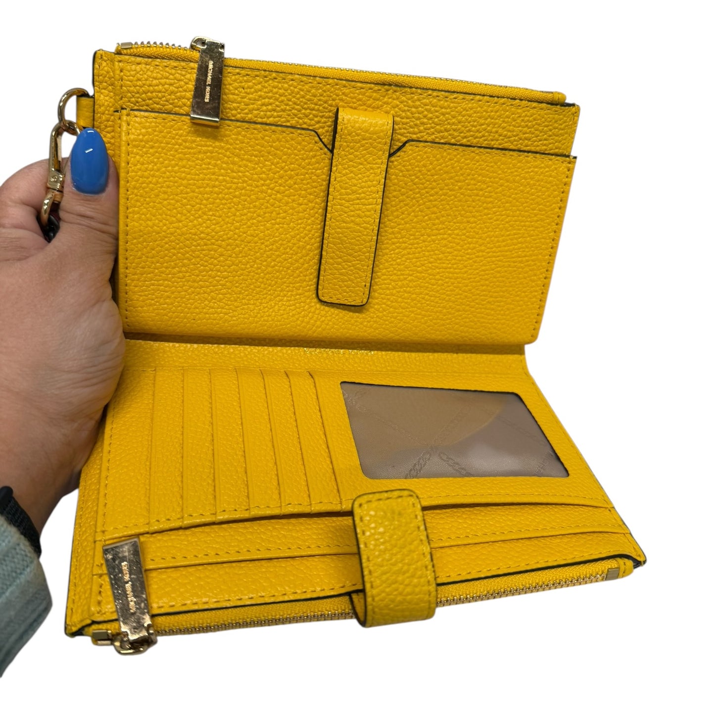 Wristlet Designer By Michael Kors In Yellow, Size:Medium