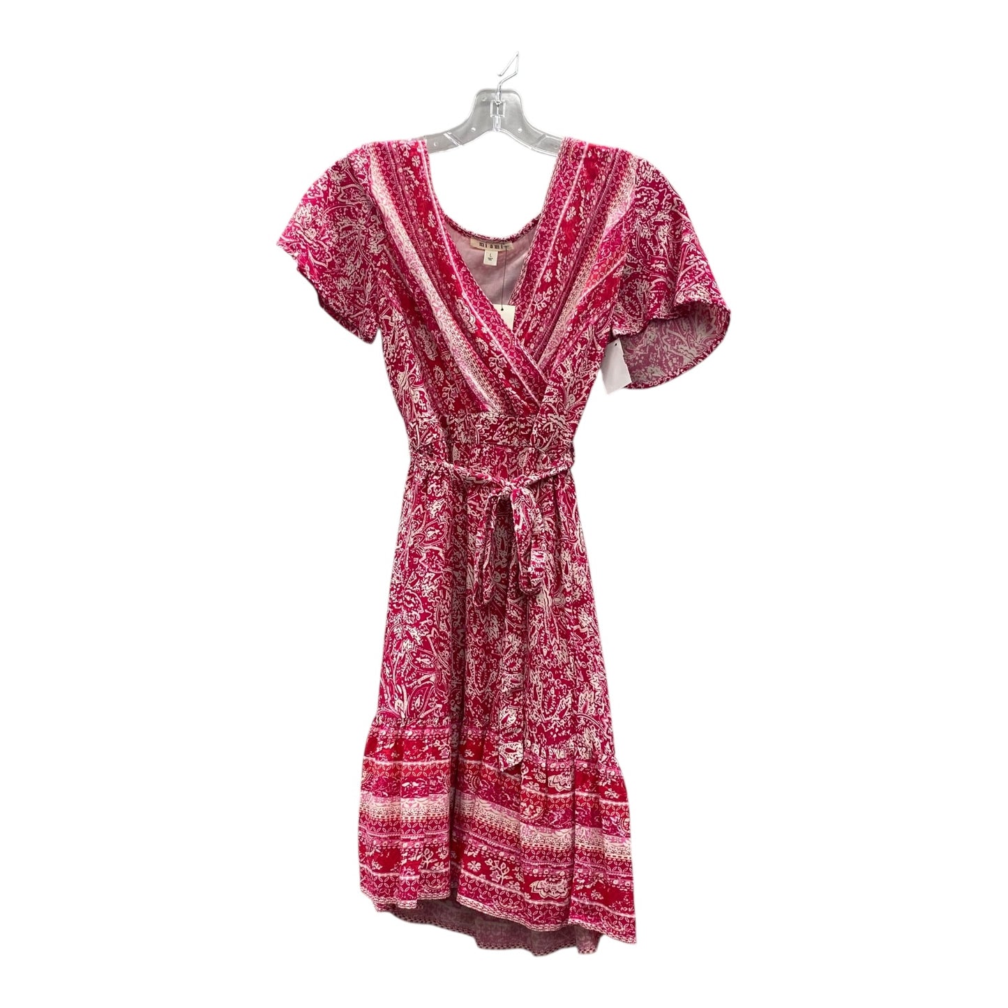 Dress Casual Short By Miami In Pink, Size:L