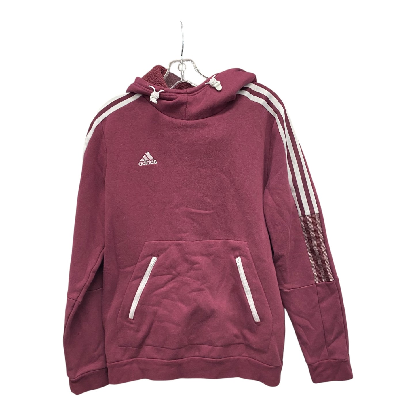 Athletic Sweatshirt Hoodie By Adidas In Red, Size:L