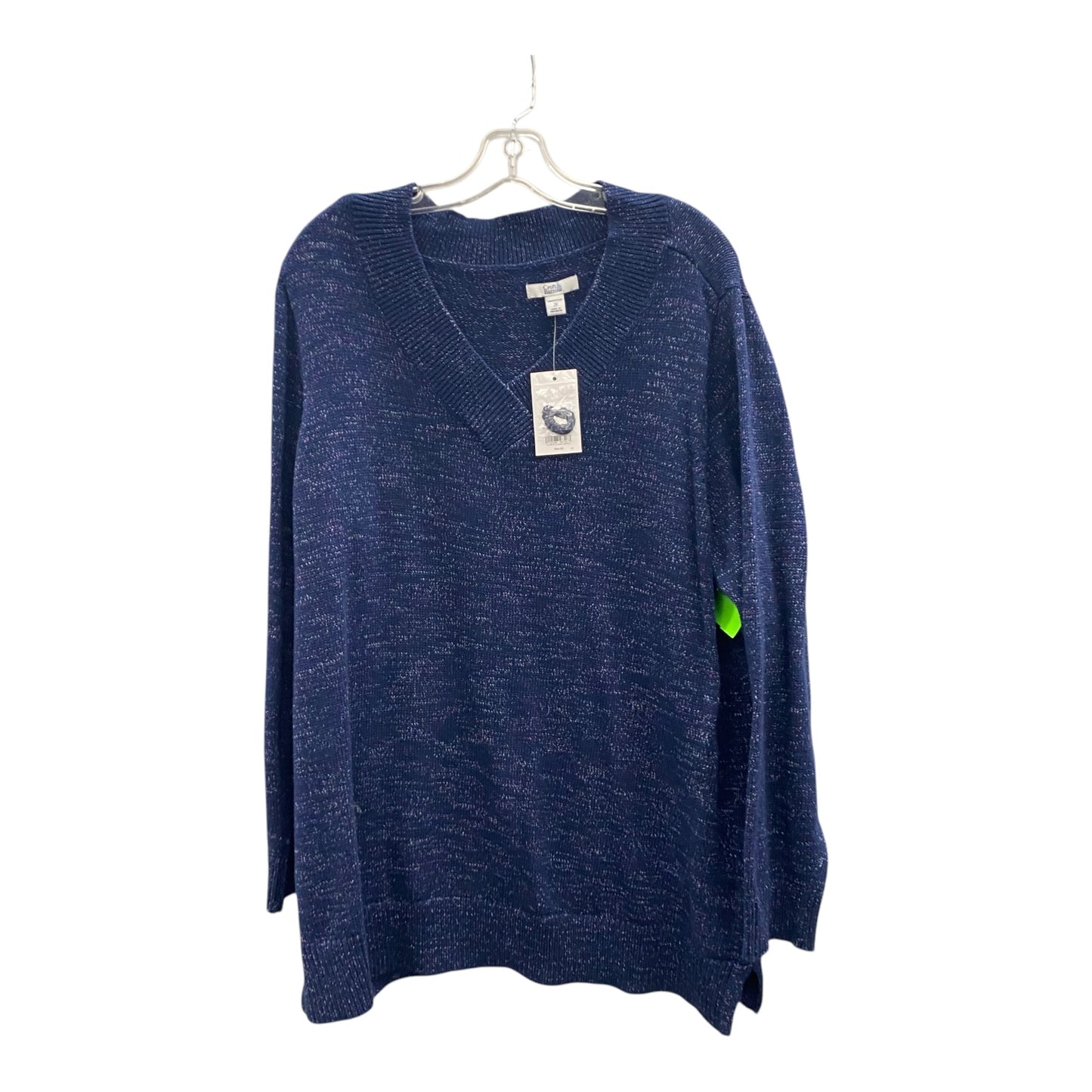 Sweater By Croft And Barrow In Blue, Size:2X