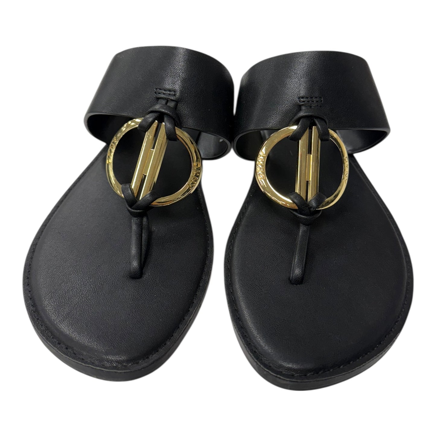 Sandals Flip Flops By Dkny In Black, Size:6.5