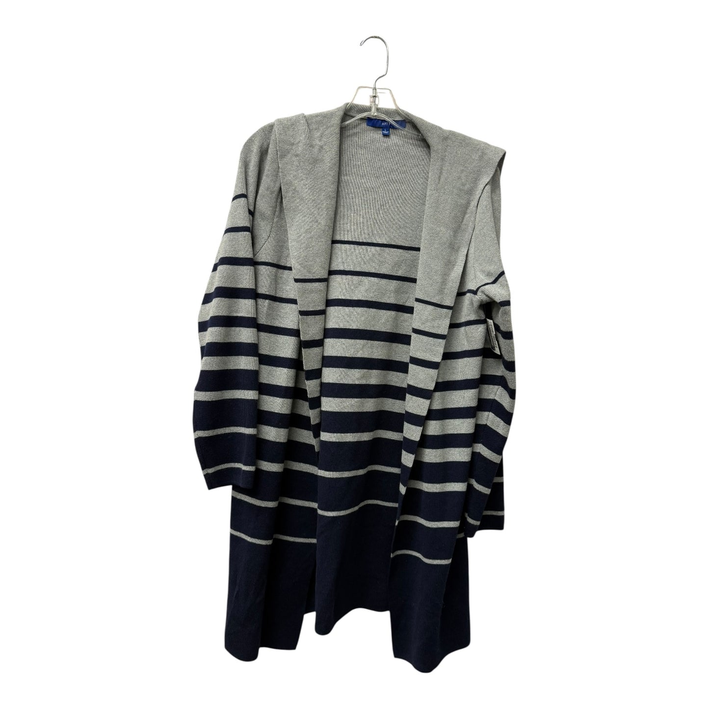 Sweater Cardigan By Apt 9 In Grey, Size:L