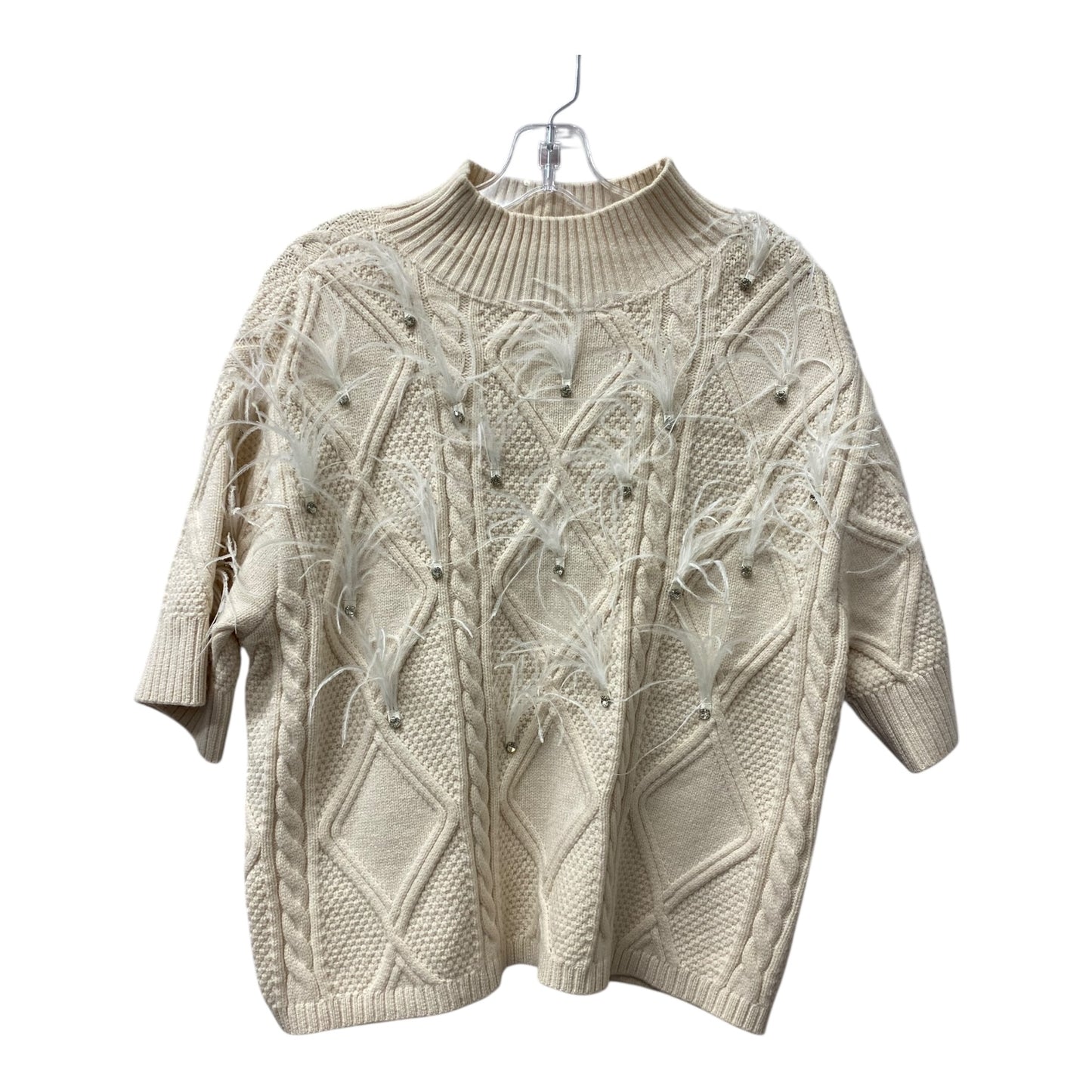 Sweater By Ann Taylor In Cream, Size:L