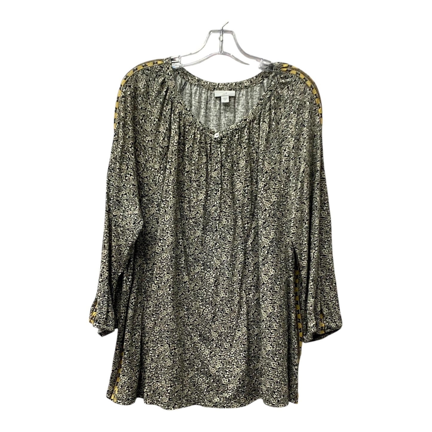 Top Ls By J. Jill In Black & White, Size:2X