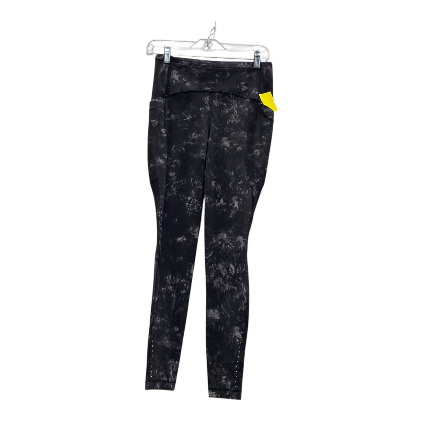 Athletic Leggings By Lululemon In Black & Grey, Size:6