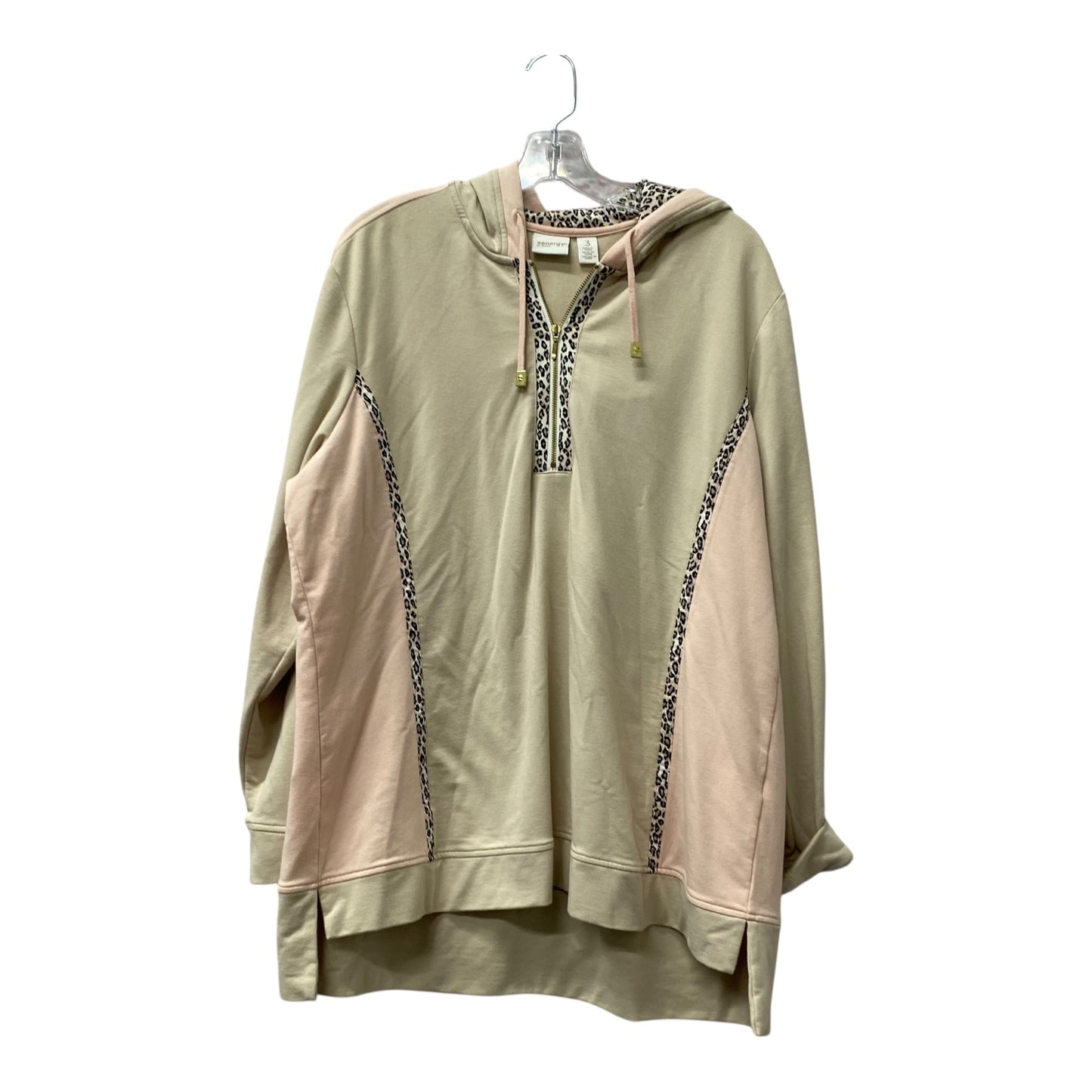 Athletic Jacket By Zenergy By Chicos In Tan, Size:Xl