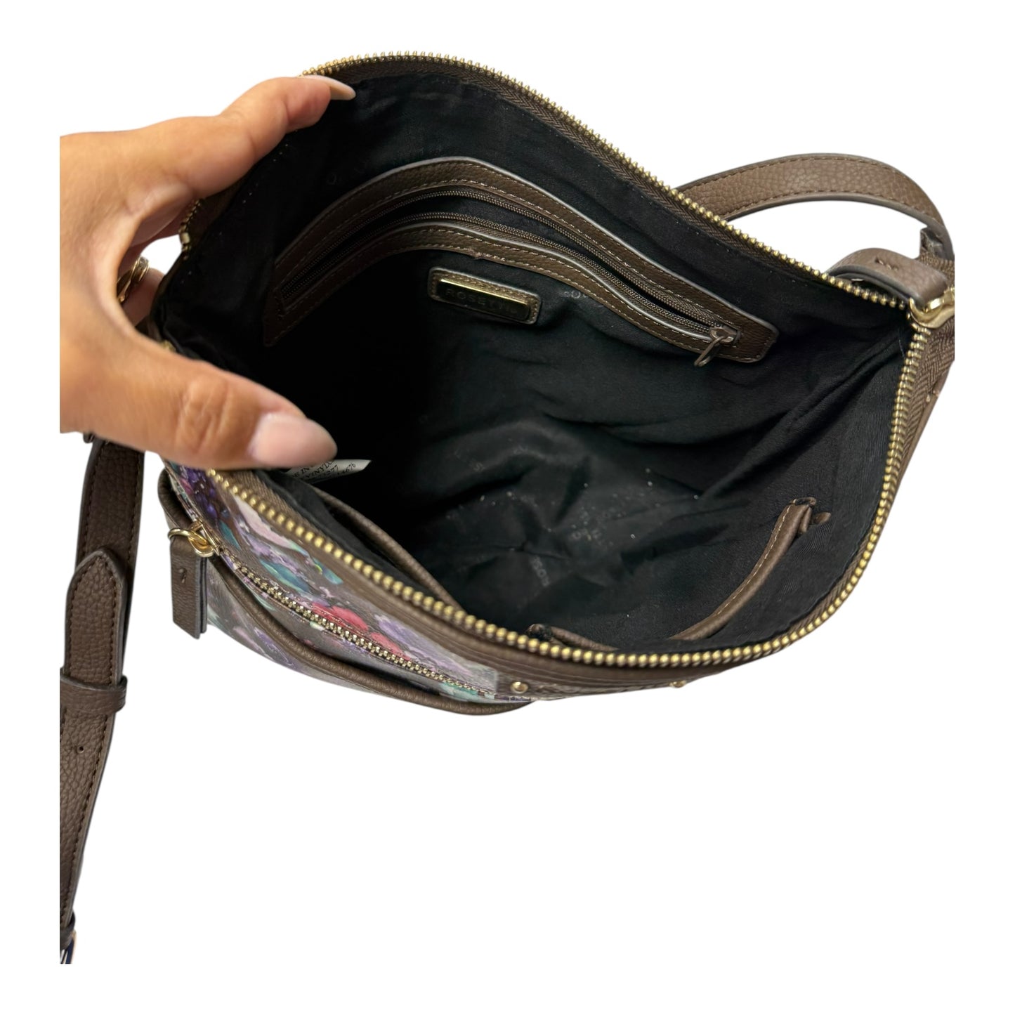 Crossbody By Rosetti In Brown & Purple, Size:Medium