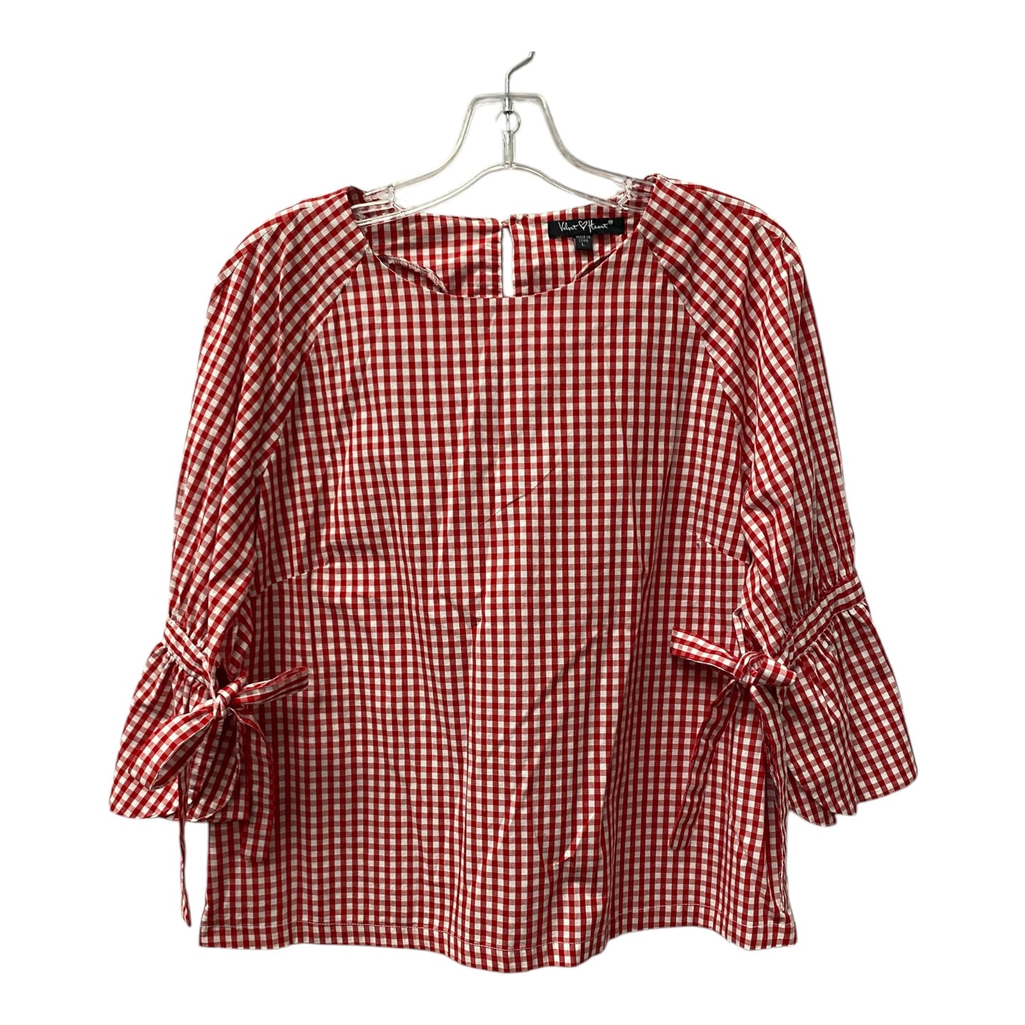 Top 3/4 Sleeve By Velvet Heart In Red, Size:L