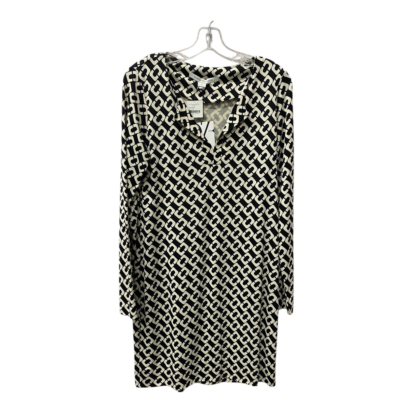 Dress Designer By Diane Von Furstenberg In Black & Cream, Size:M