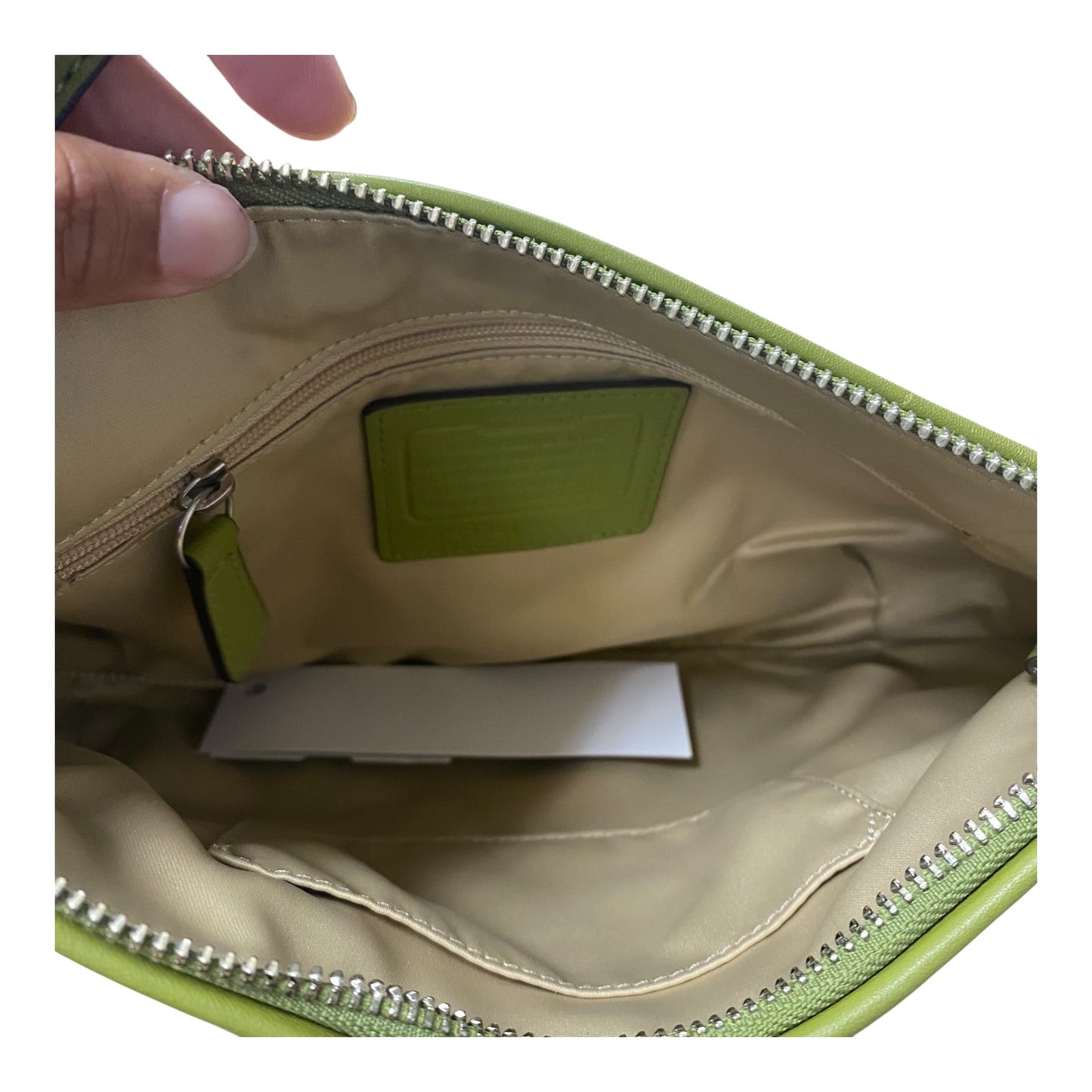 Handbag Designer By Coach In Green, Size:Medium