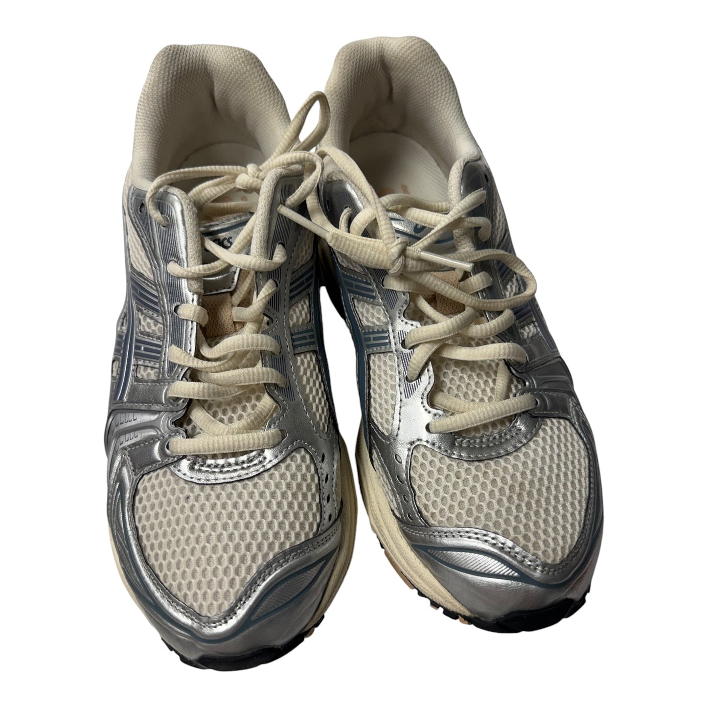 Shoes Athletic By Asics In Cream & Silver, Size:8