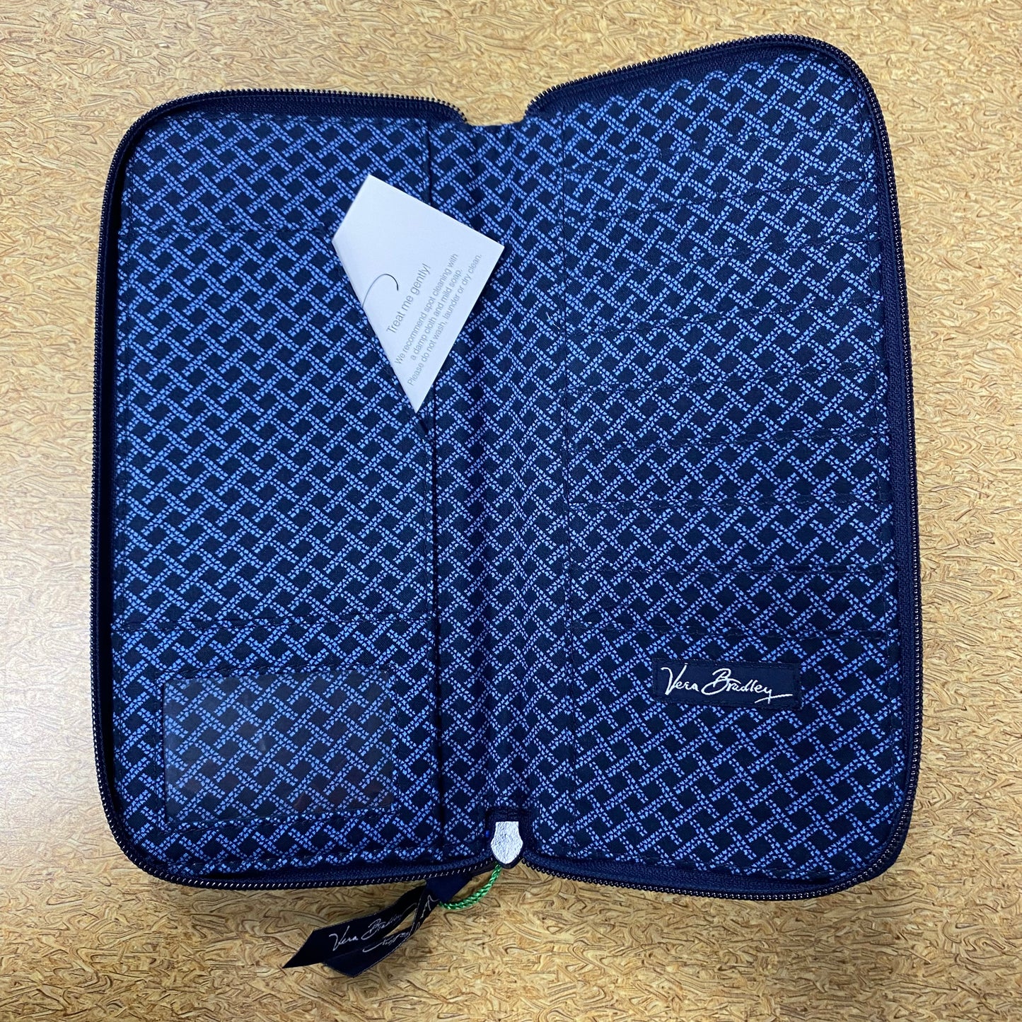 Wallet By Vera Bradley In Blue & White, Size:Large
