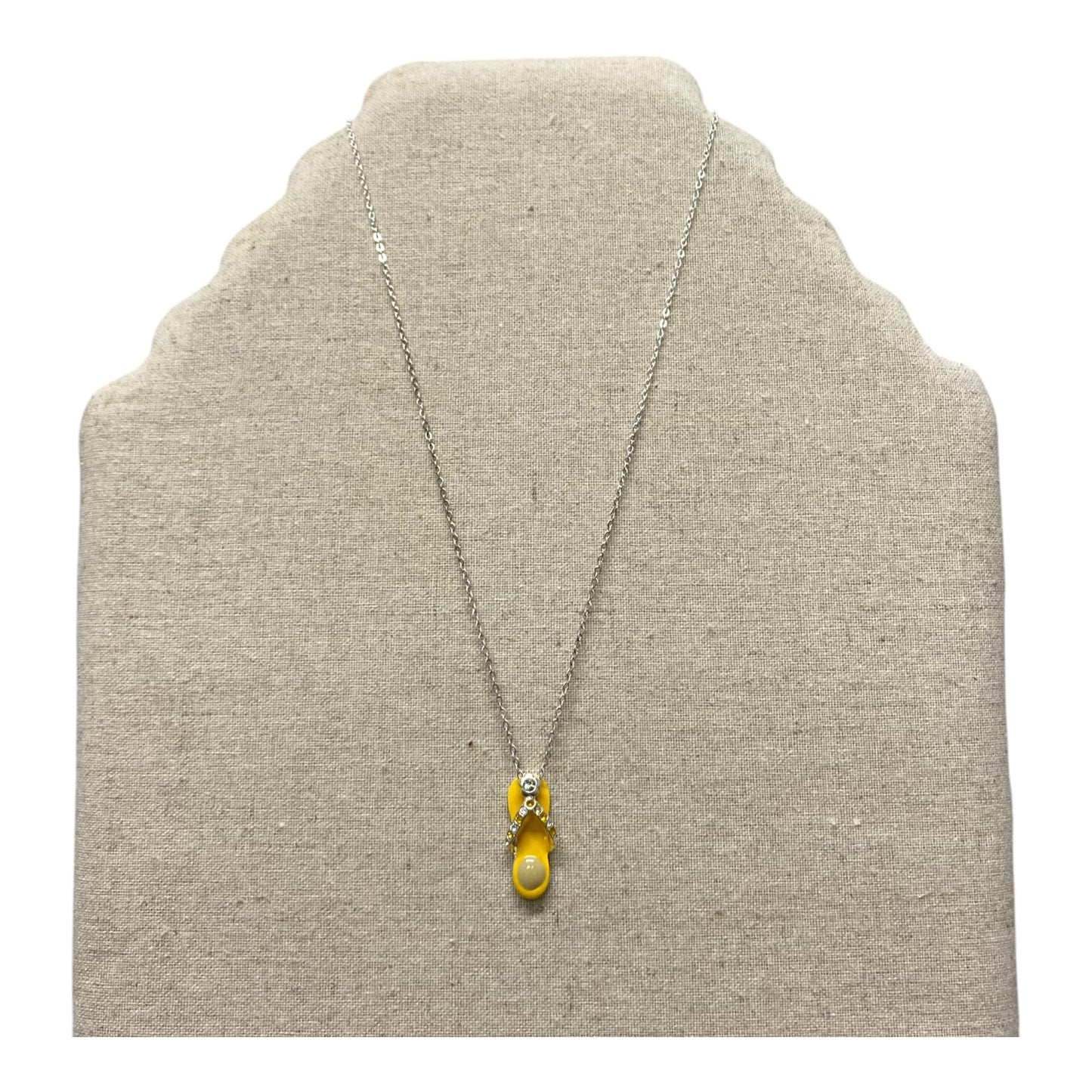 Necklace Charm By Cme In Silver & Yellow