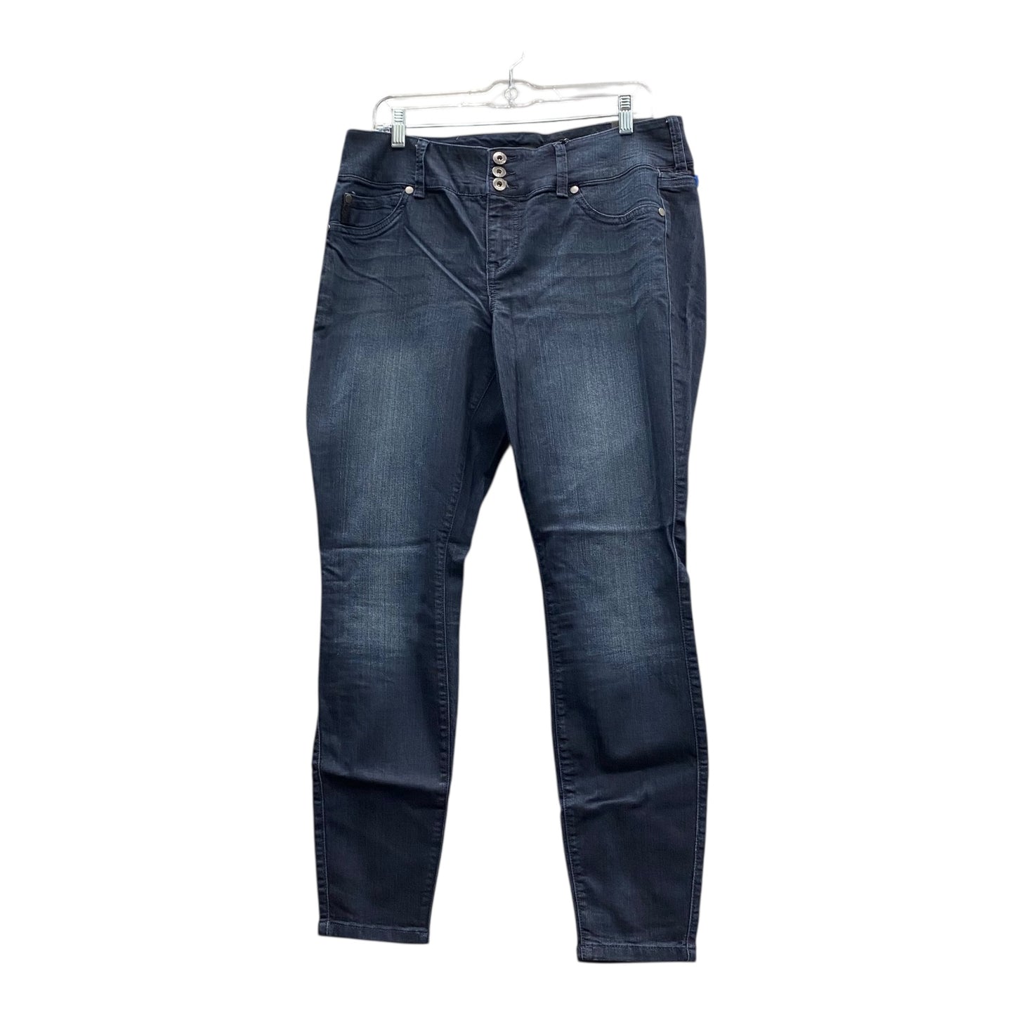 Jeans Skinny By Torrid In Blue Denim, Size:14