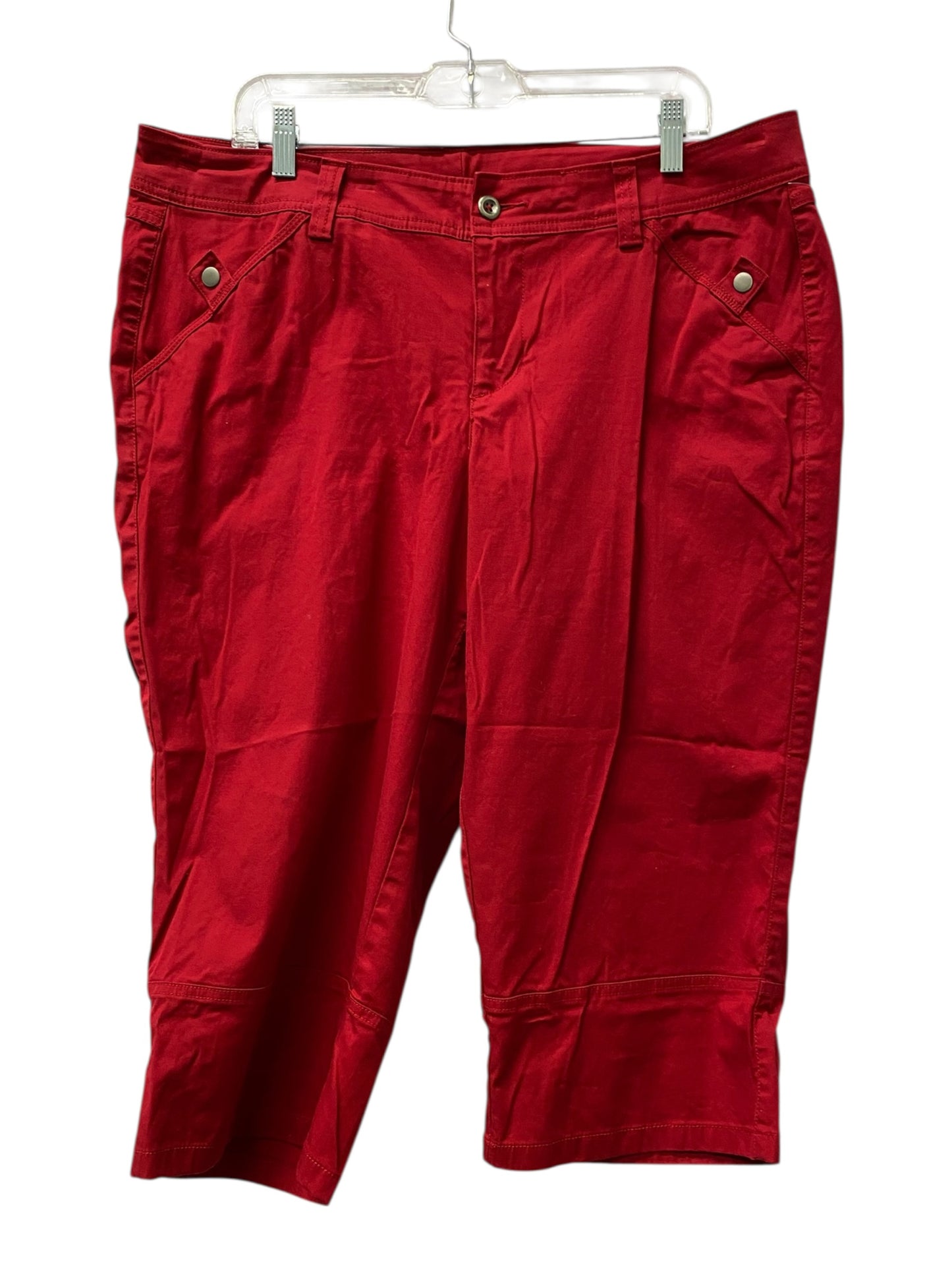 Pants Cropped By Venezia In Red, Size:18