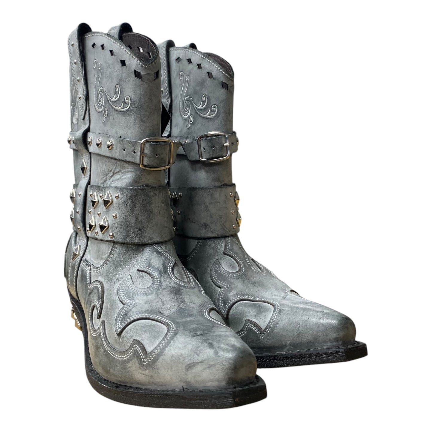 Boots Western By Rockin Country In Grey, Size:8.5