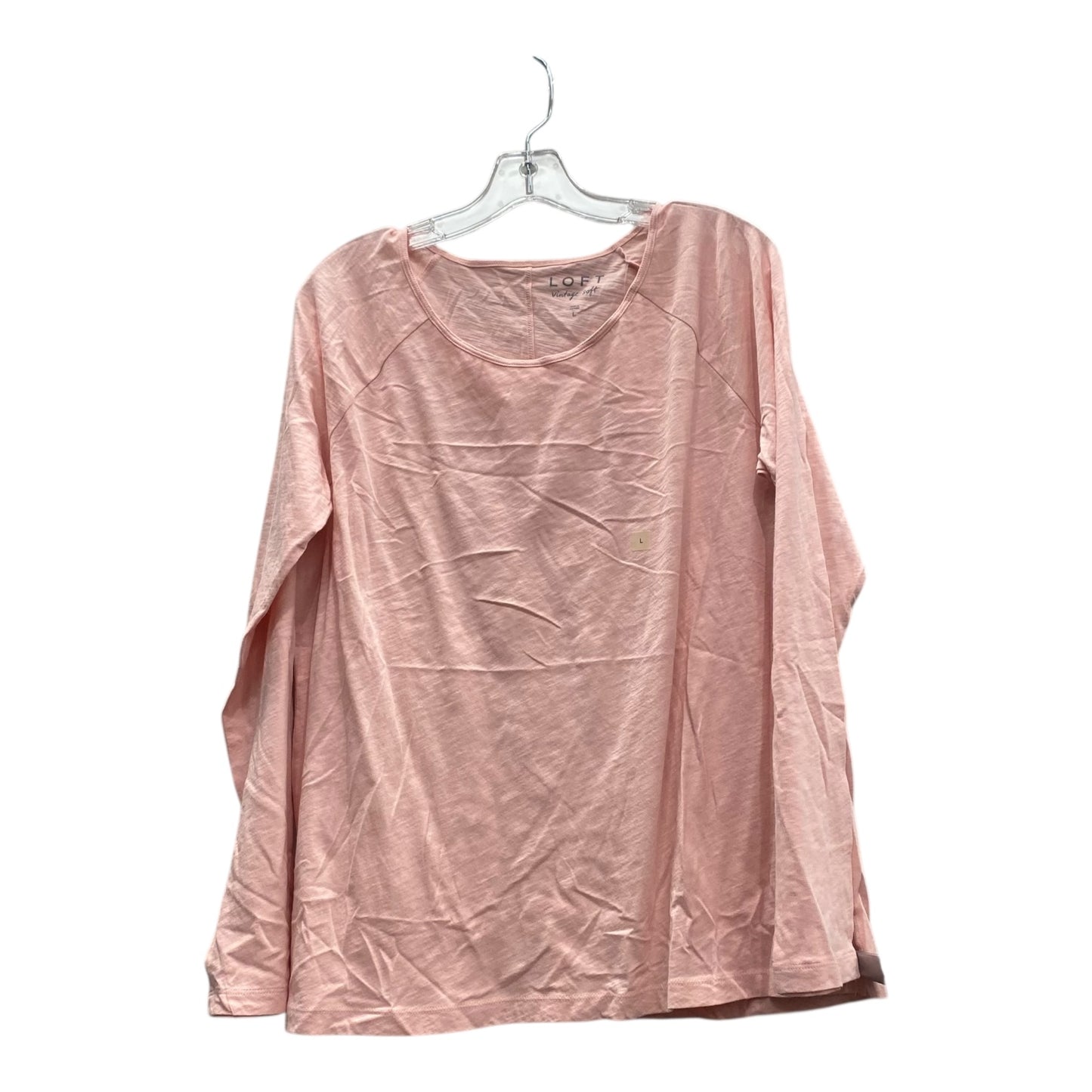 Top Ls Basic By Loft In Pink, Size:L