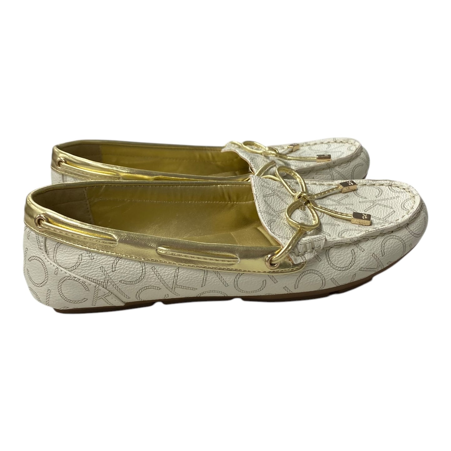 Shoes Flats By Calvin Klein In Beige, Size:6.5