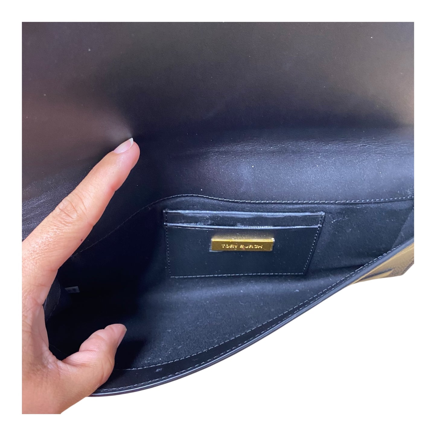 Clutch Designer By Tory Burch In Black, Size:Medium