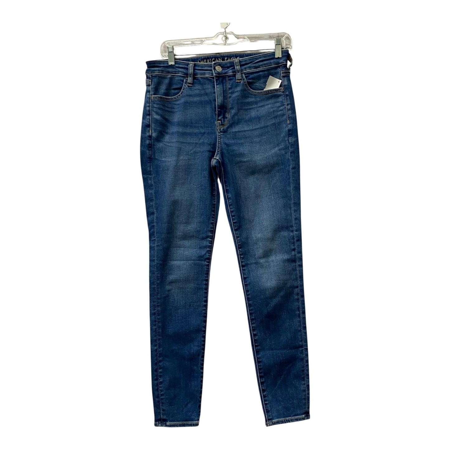 Jeans Skinny By American Eagle In Blue Denim, Size:8