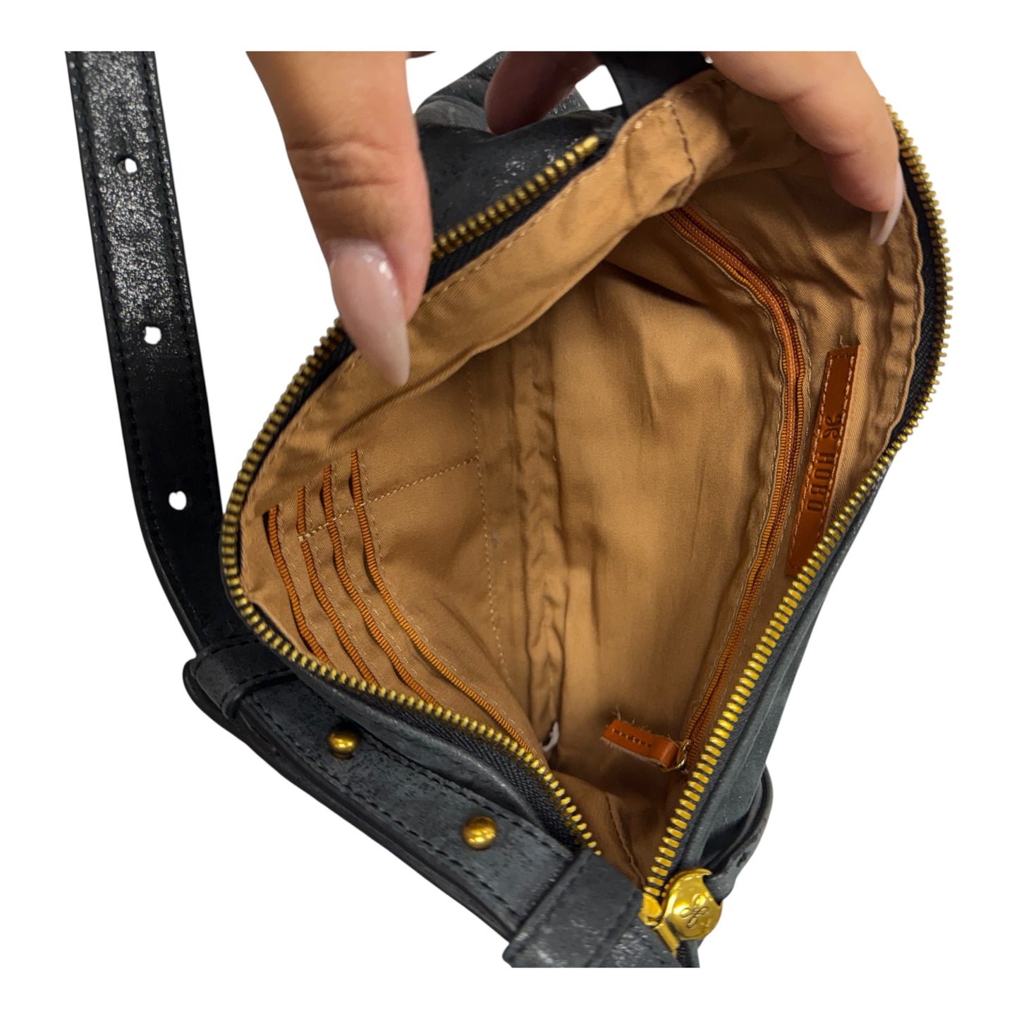 Crossbody Leather By Hobo Intl In Grey, Size:Small