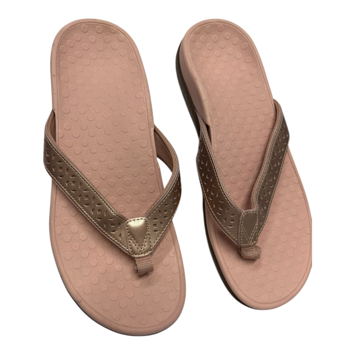 Sandals Flip Flops By Vionic In Pink, Size:9
